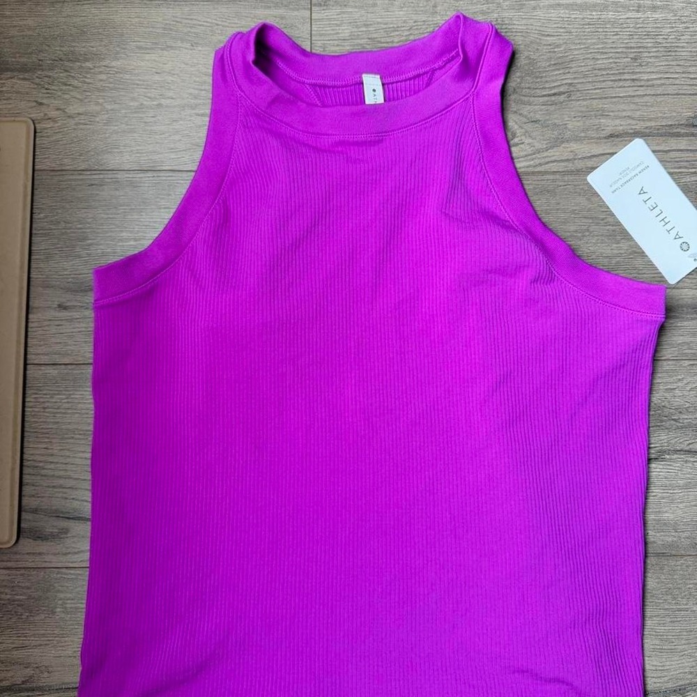 Athleta NWT Renew racerback purple tank XL solid athletic